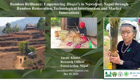 International Young Scientist Forum for Climate Change, Organized by International Center for Bamboo and Rattan (ICBR),University of British Columbia