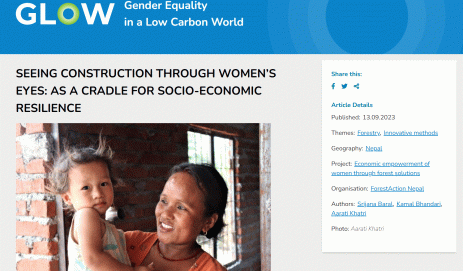 Seeing construction through women’s eyes: as a cradle for socio-economic resilience