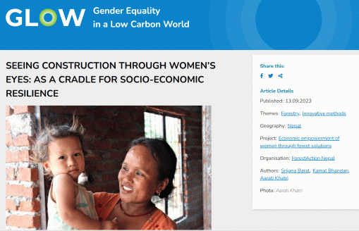 Seeing construction through women’s eyes: as a cradle for socio-economic resilience